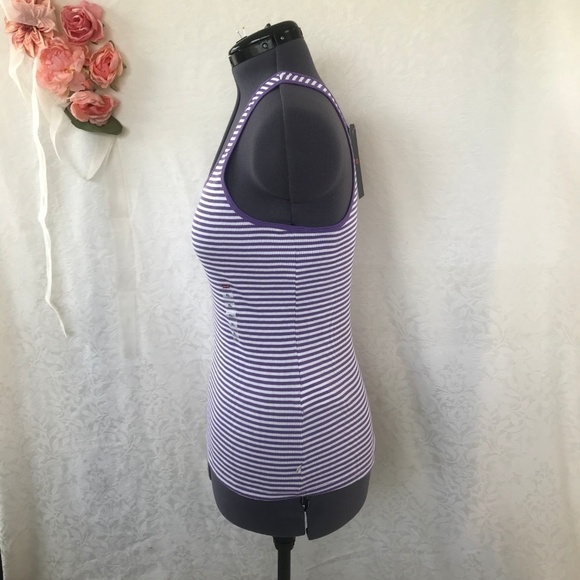 🌺GAP - Purple & White Stripe Tank Top.NWT - Picture 2 of 6